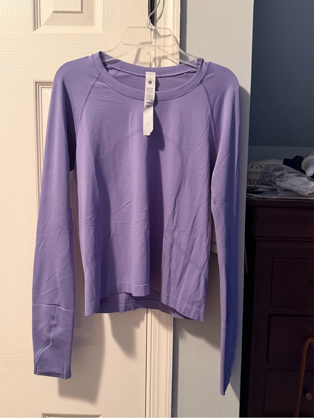 Lulelemon Swiftly Tech Long Sleeve 2.0 Rac Light Purple Long-Sleeve Women's Top - Picture 2 of 5